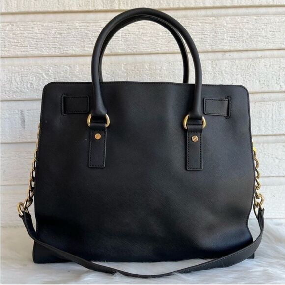 MICHAEL KORS Black XL Hamilton Laptop Shoulder Bag Jet Set Raven Mercer Voyager - Picture 9 of 12